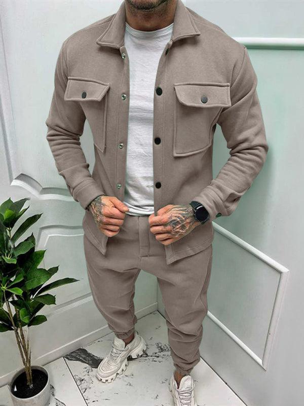 Kakaclo long sleeved vintage trousers with stylish shirt for a trendy casual look