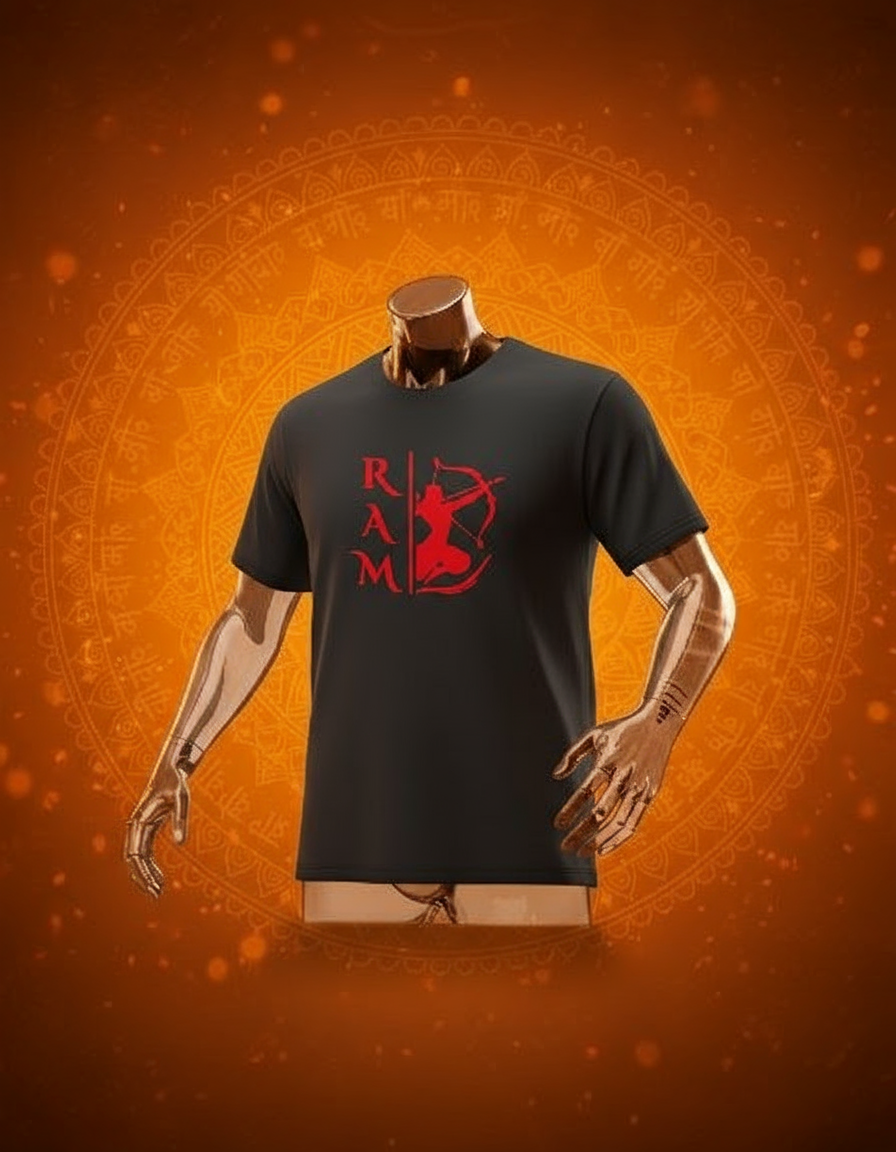 Old N Pal Ram print unisex red t-shirt featuring a stylish design with a bold graphic